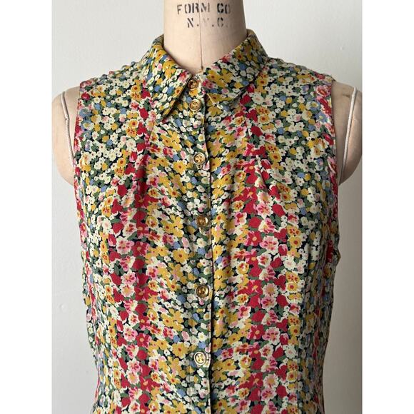 Vintage Floral Rayon Blouse - Picture 3 of 4